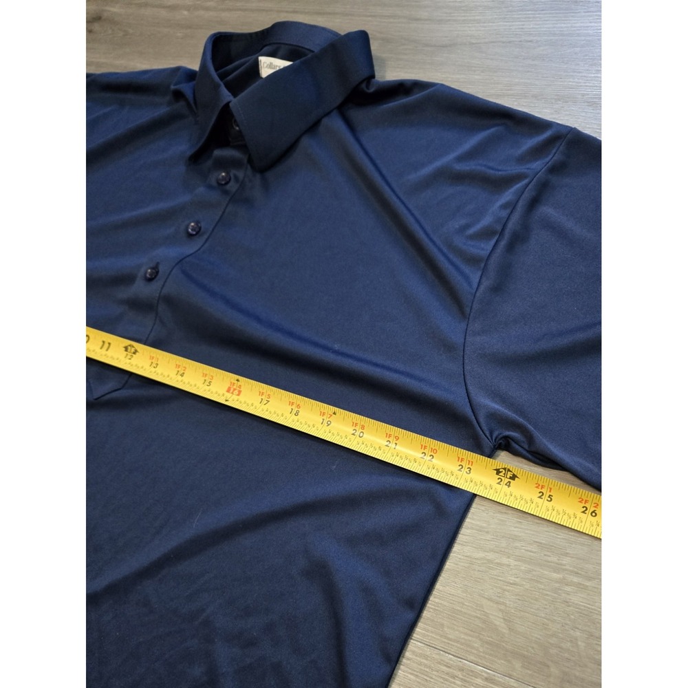 Collars and Co Dress Collar Polo Men's 2XL Blue Short Sleeve Shirt Performance - Picture 8 of 12